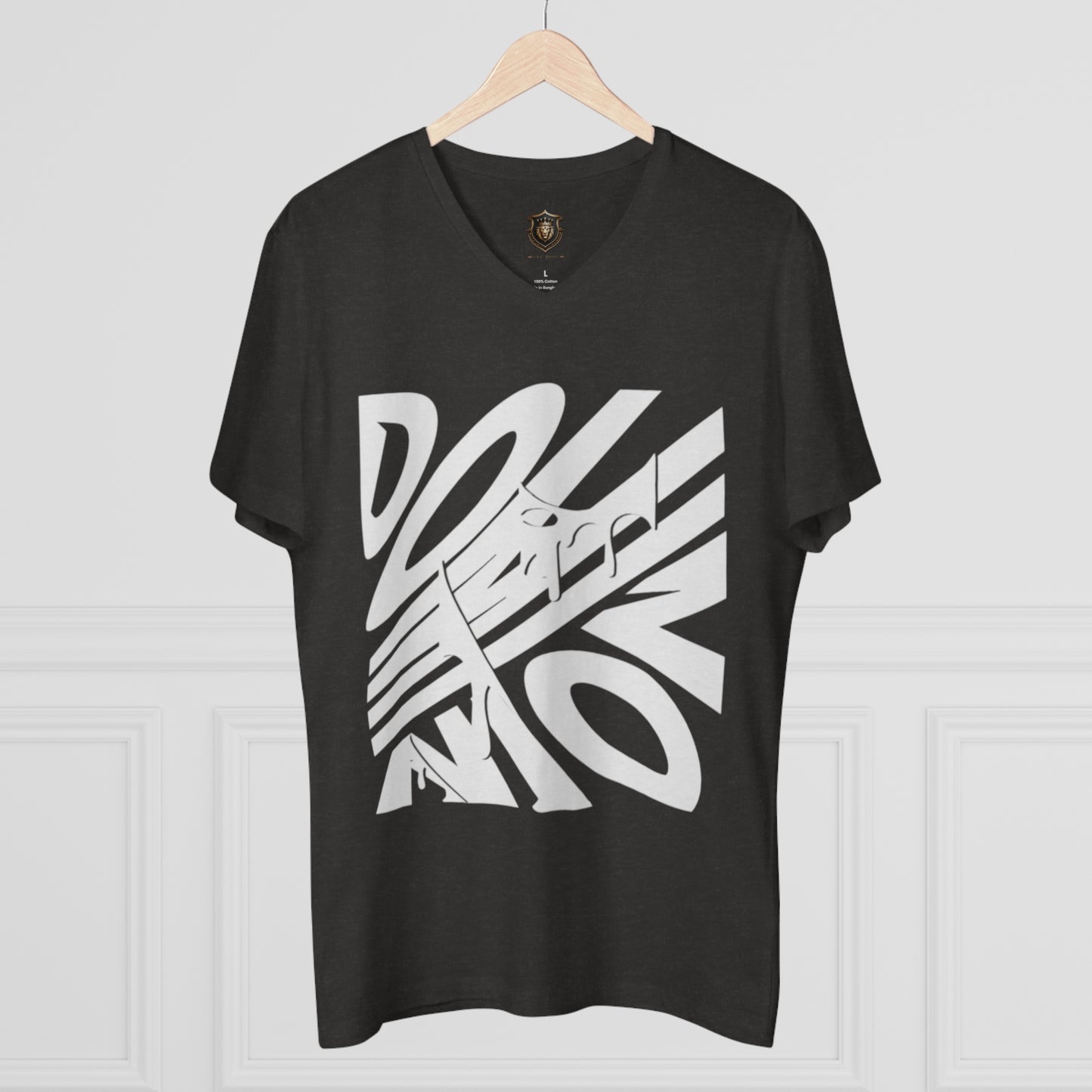 "Dominion" V-Neck T-Shirt – Bold Leadership-Inspired Statement Design