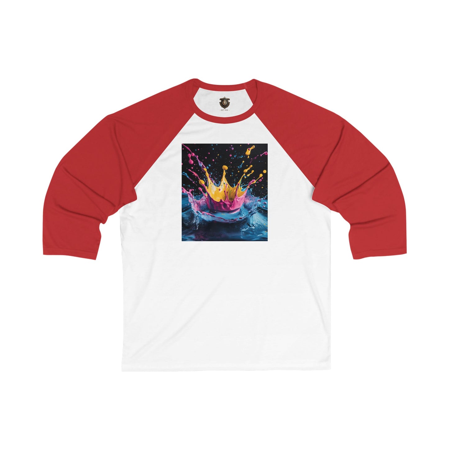 "Vibrant Crown" Baseball T-Shirt – Lightweight, Designed for Creative Spirits