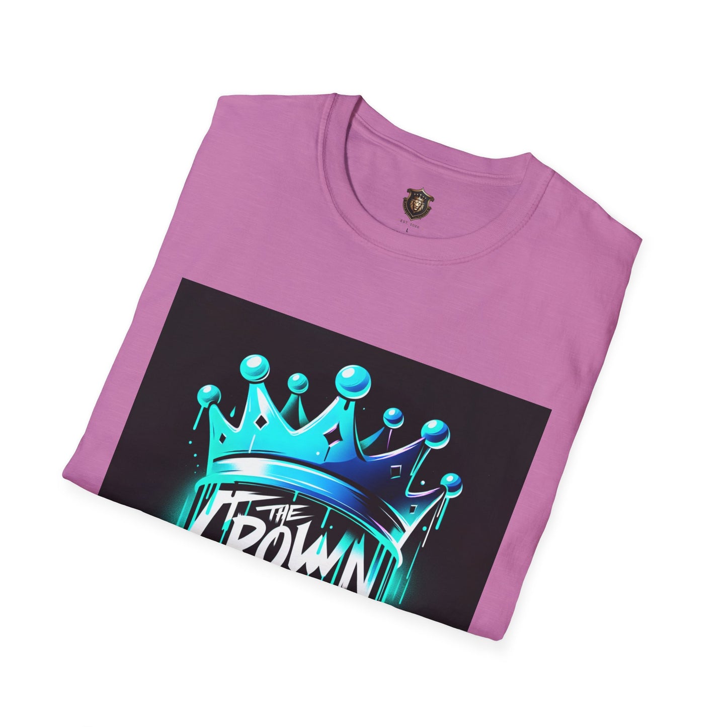 "The Crown Is Mine" T-Shirt – 100% Cotton, Graffiti-Style Icy Blue Crown