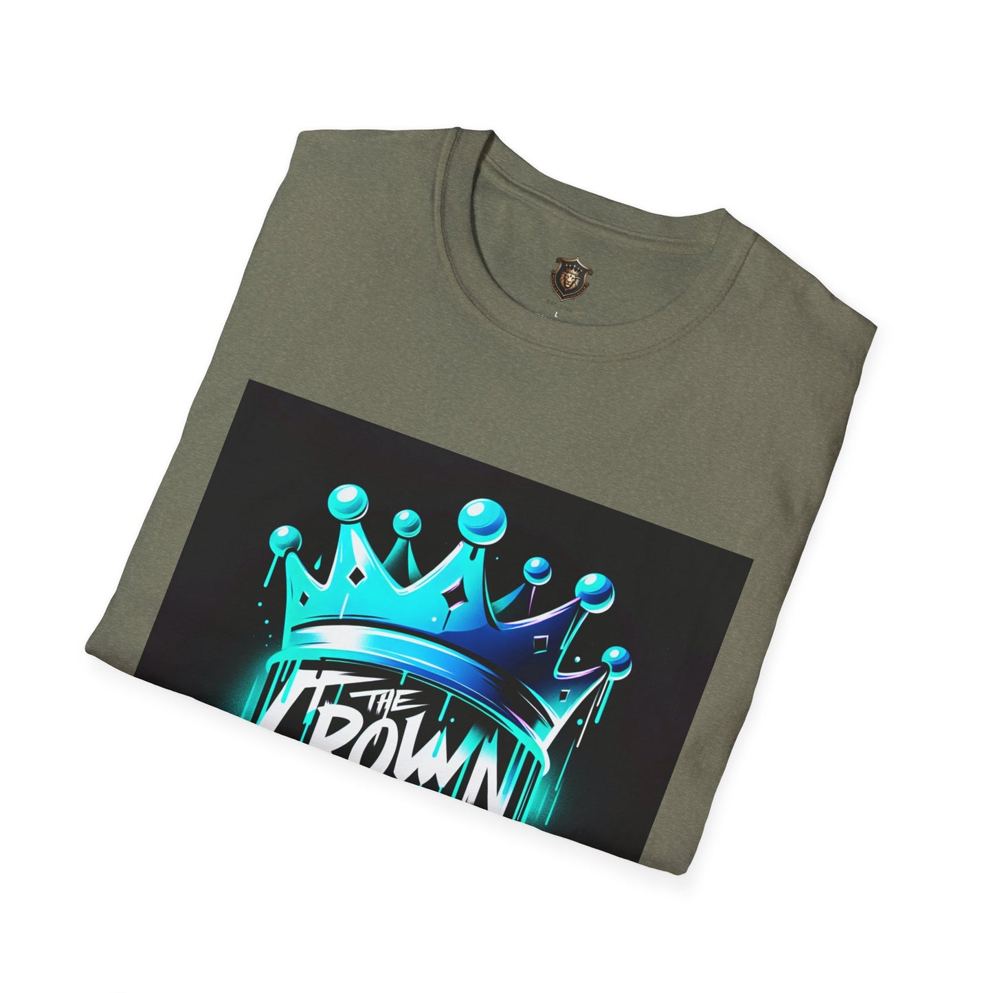 "The Crown Is Mine" T-Shirt – 100% Cotton, Graffiti-Style Icy Blue Crown