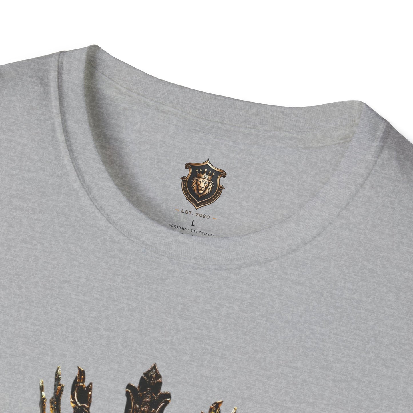 "Regal Mask" Graphic T-Shirt – 100% Cotton, Bold Lion Mask & Crown Design