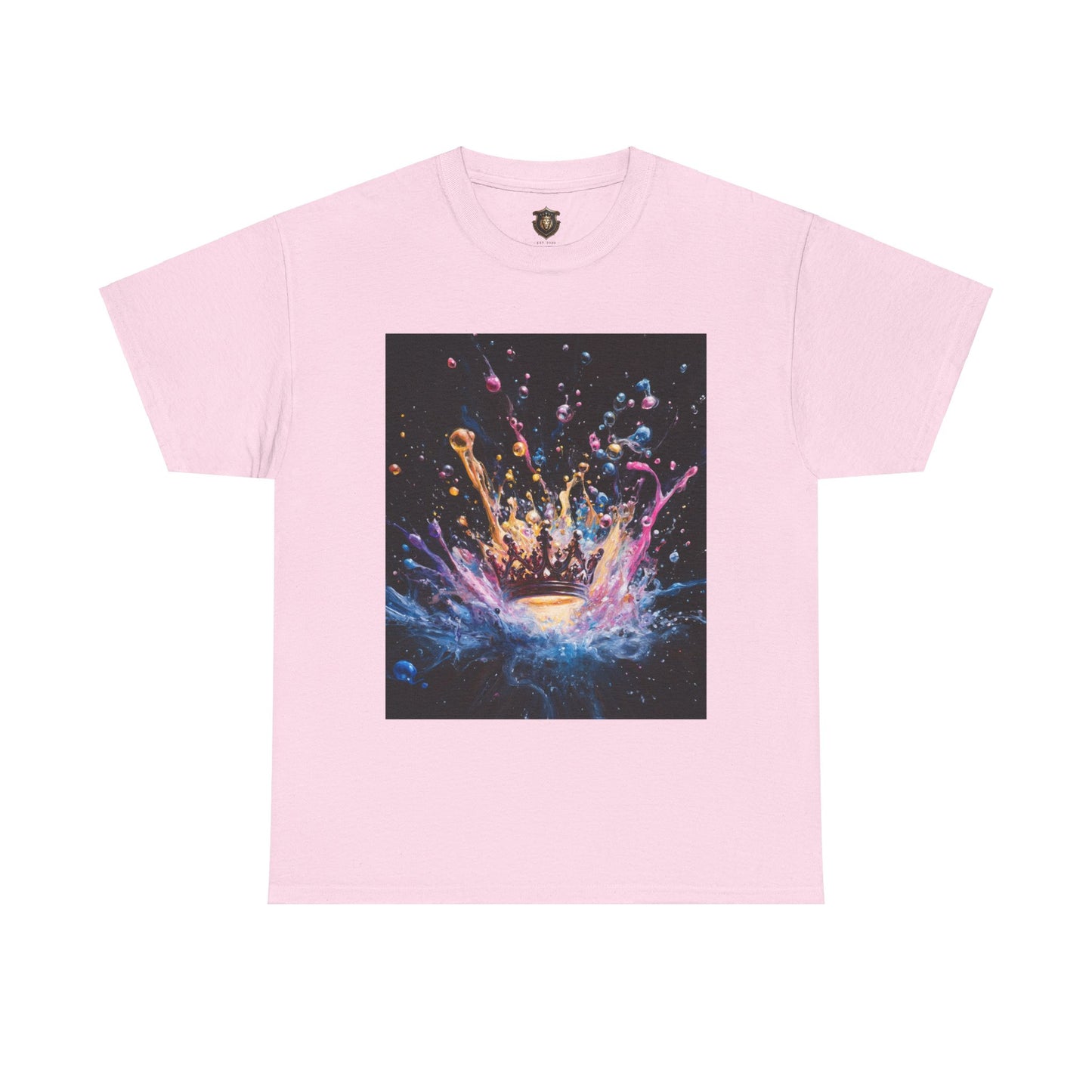 "Vibrant Crown" T-Shirt – 100% Cotton - Colorful Artistic Design for Creative Kings