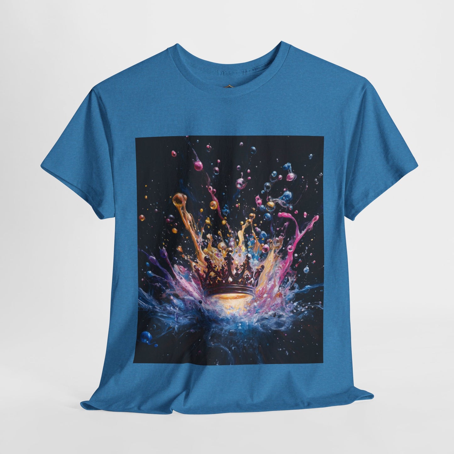 "Vibrant Crown" T-Shirt – 100% Cotton - Colorful Artistic Design for Creative Kings