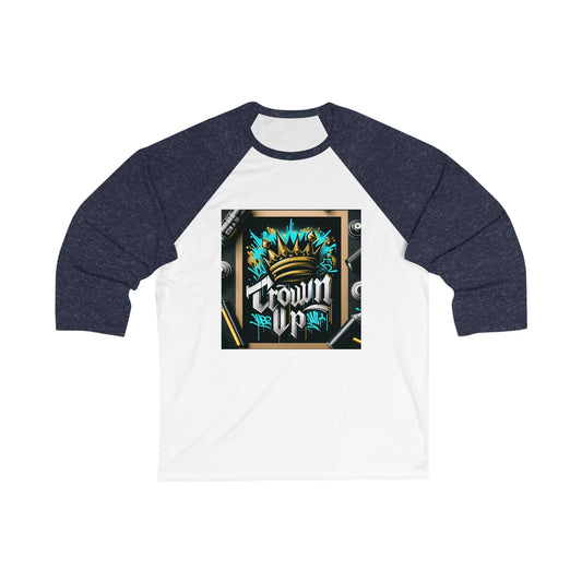 "Crown Up" Baseball T-Shirt – Lightweight Urban Graffiti Design Sports & Casual Wear