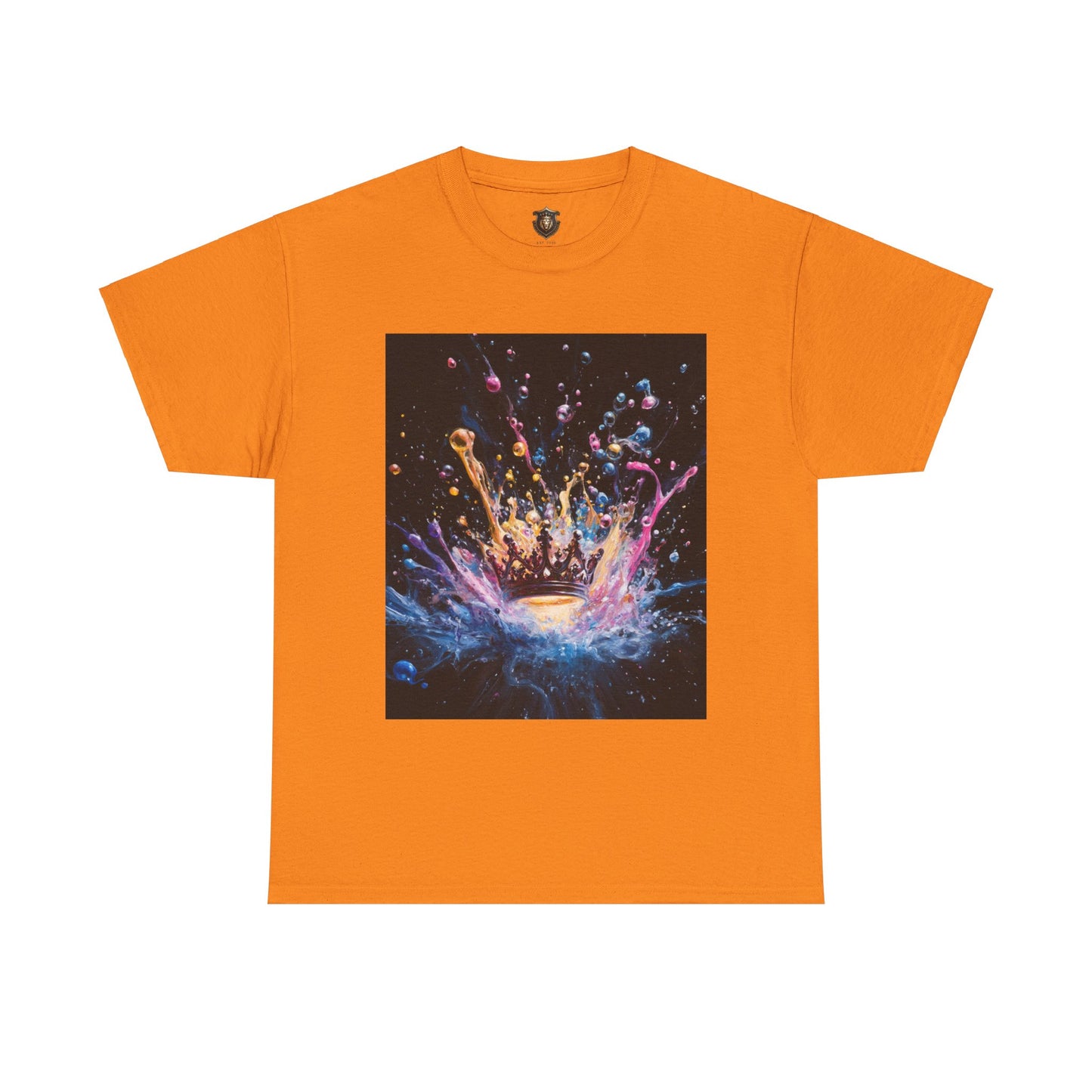 "Vibrant Crown" T-Shirt – 100% Cotton - Colorful Artistic Design for Creative Kings