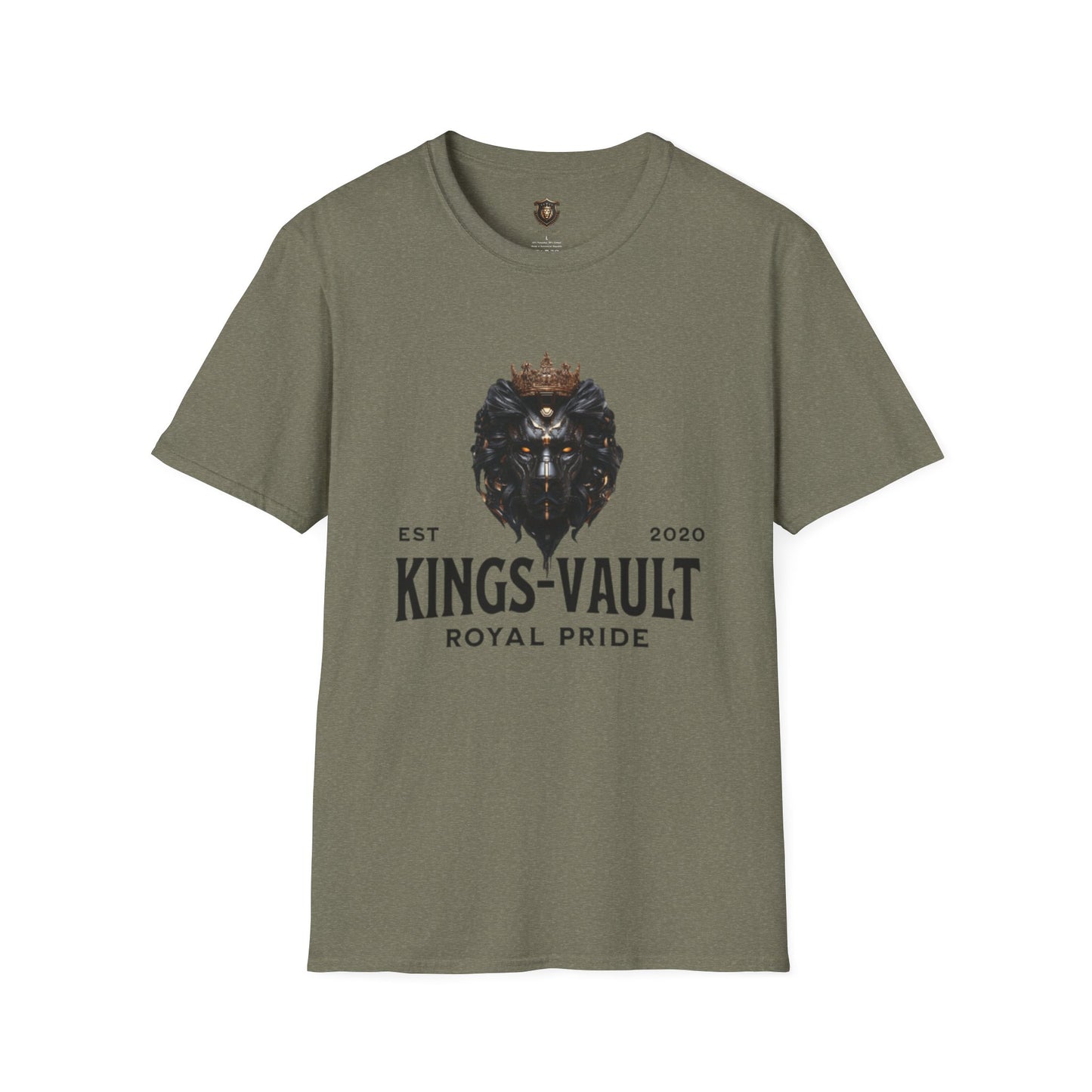 Kingsvault Signature T-Shirt – Ethically Sourced Cotton, Bold Lion & Crown Design