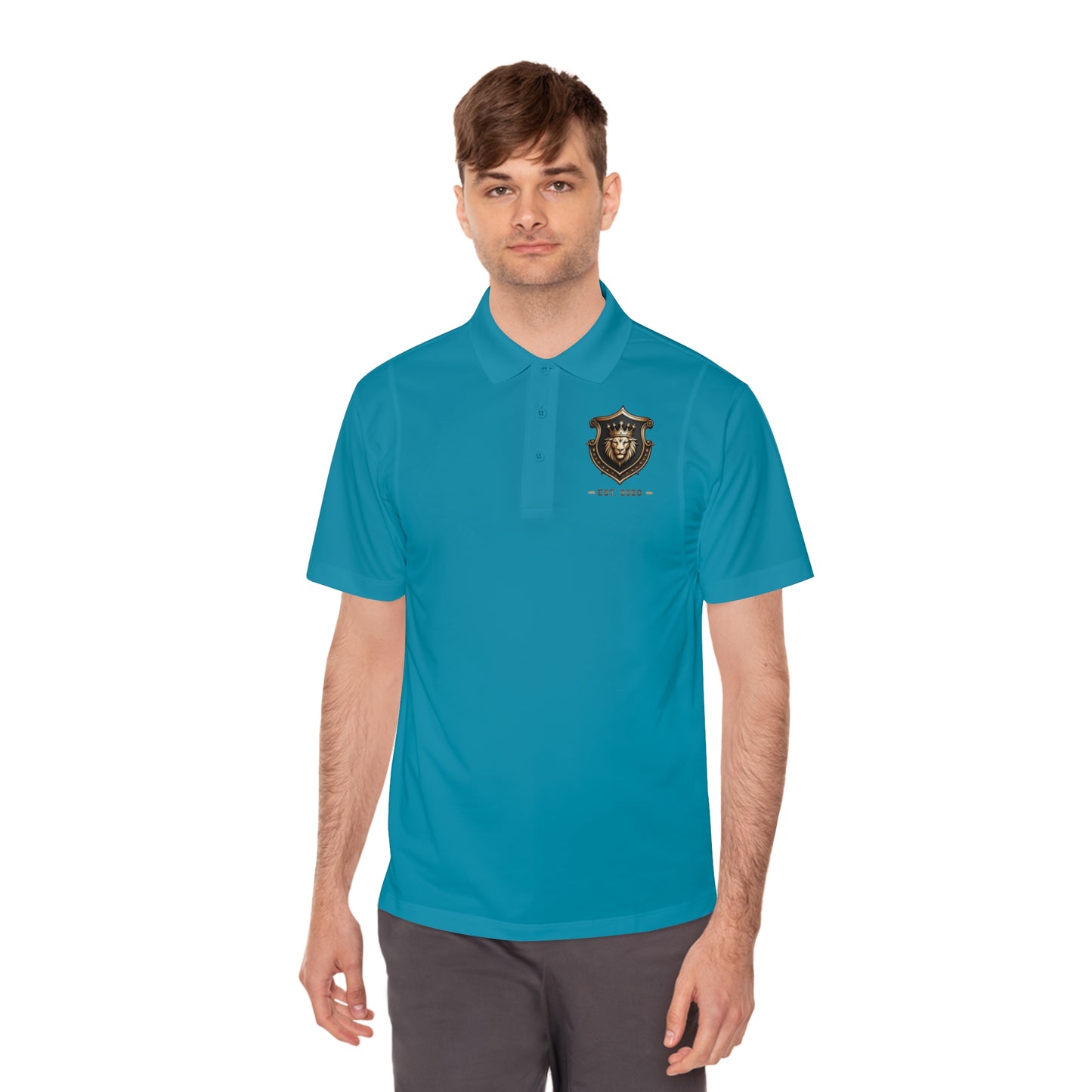 Kingsvault Signature Polo Sport Shirt – Moisture-Wicking, Embroidered Crest Logo