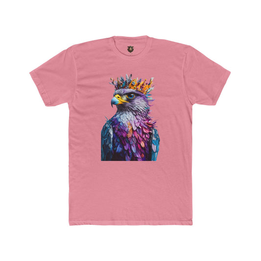 Vibrant Eagle Crown Cotton Tee - Colorful Graphic T-Shirt