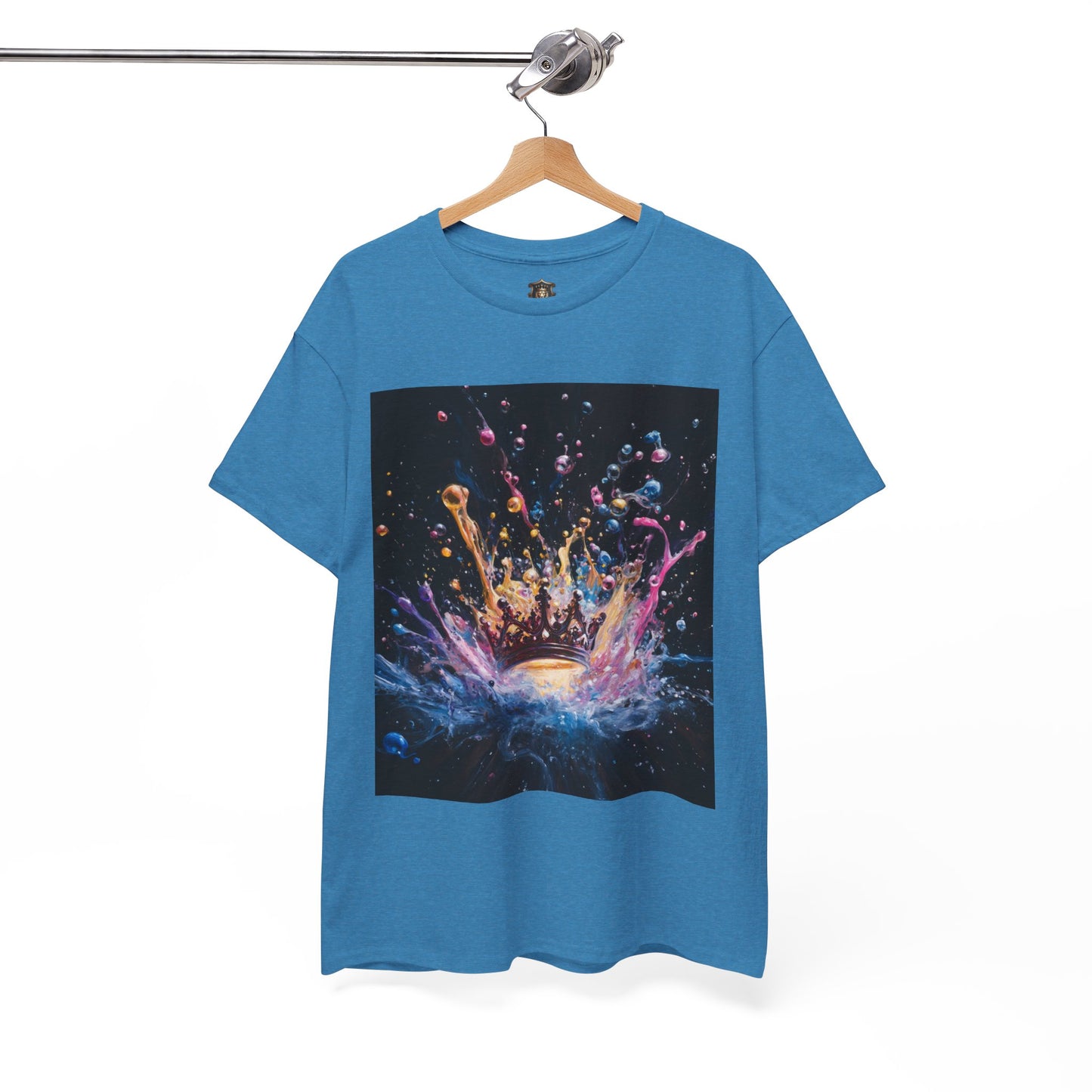 "Vibrant Crown" T-Shirt – 100% Cotton - Colorful Artistic Design for Creative Kings