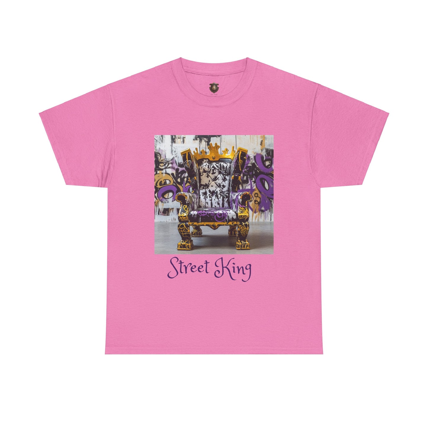 "Street Throne" T-Shirt – 100% Cotton, Graffiti-Inspired Throne Design