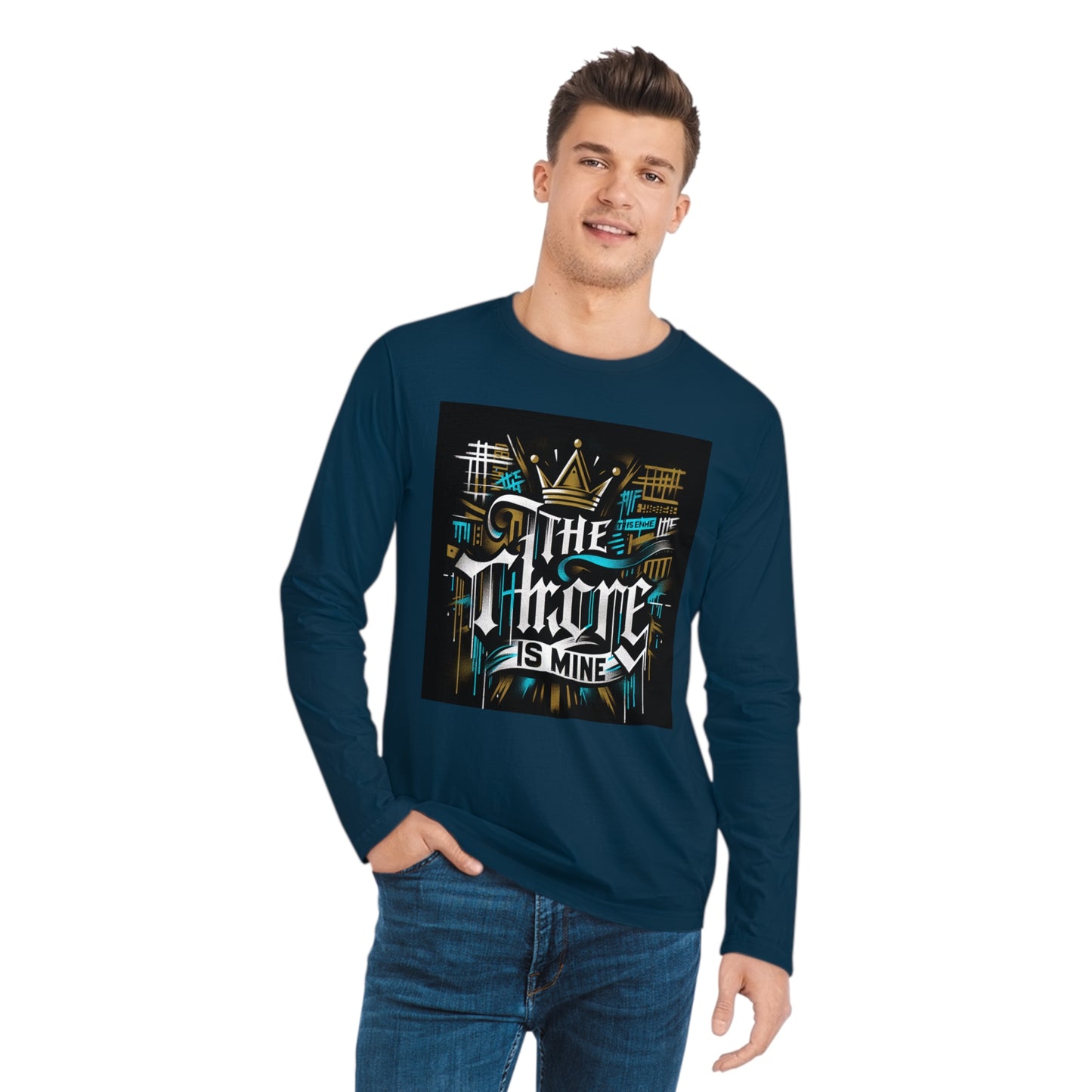 "The Throne Is Mine" Long Sleeve Shirt – Bold Graffiti Crown Design