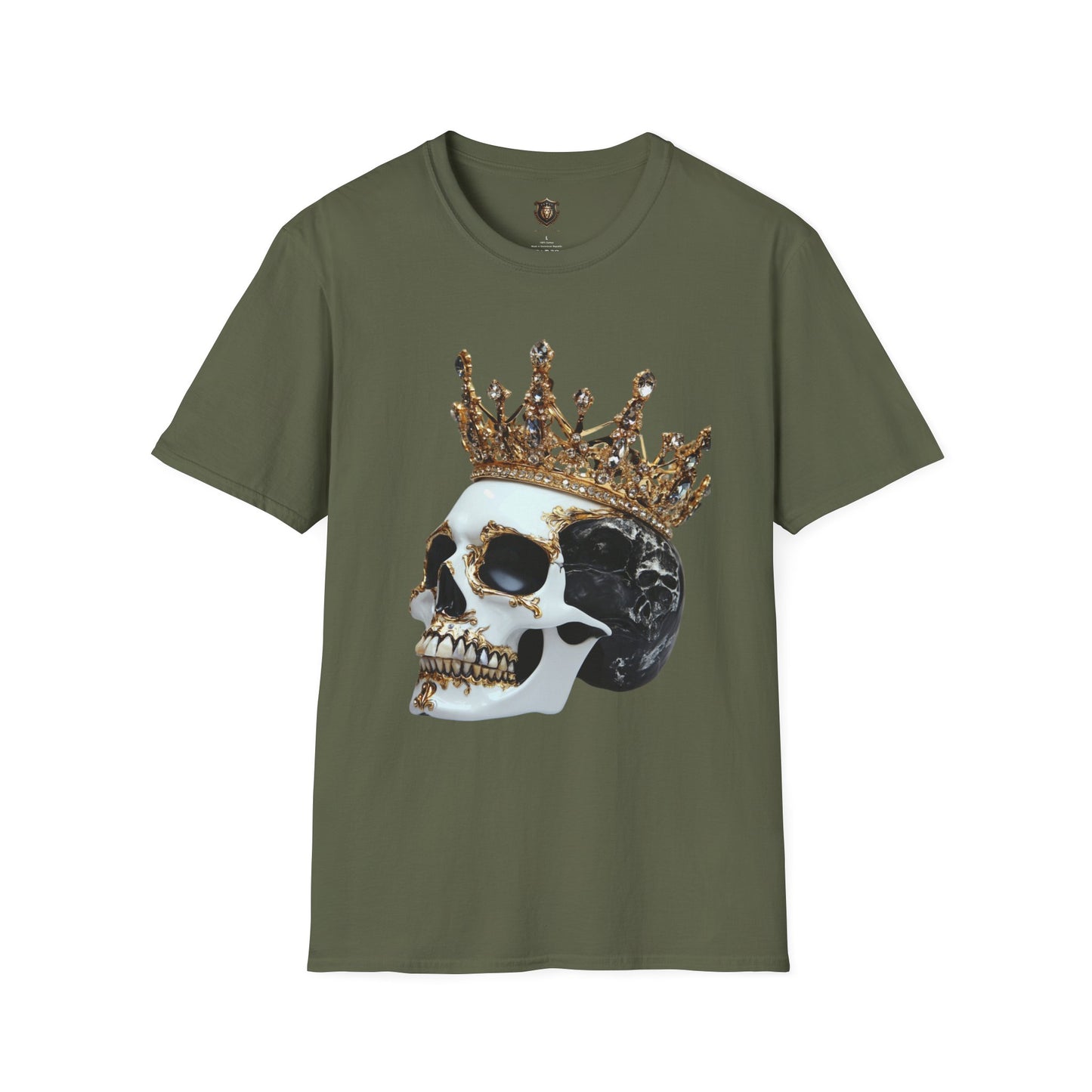 Crowned Skull Graphic T-Shirt - Edgy Style for Halloween and Everyday Wear