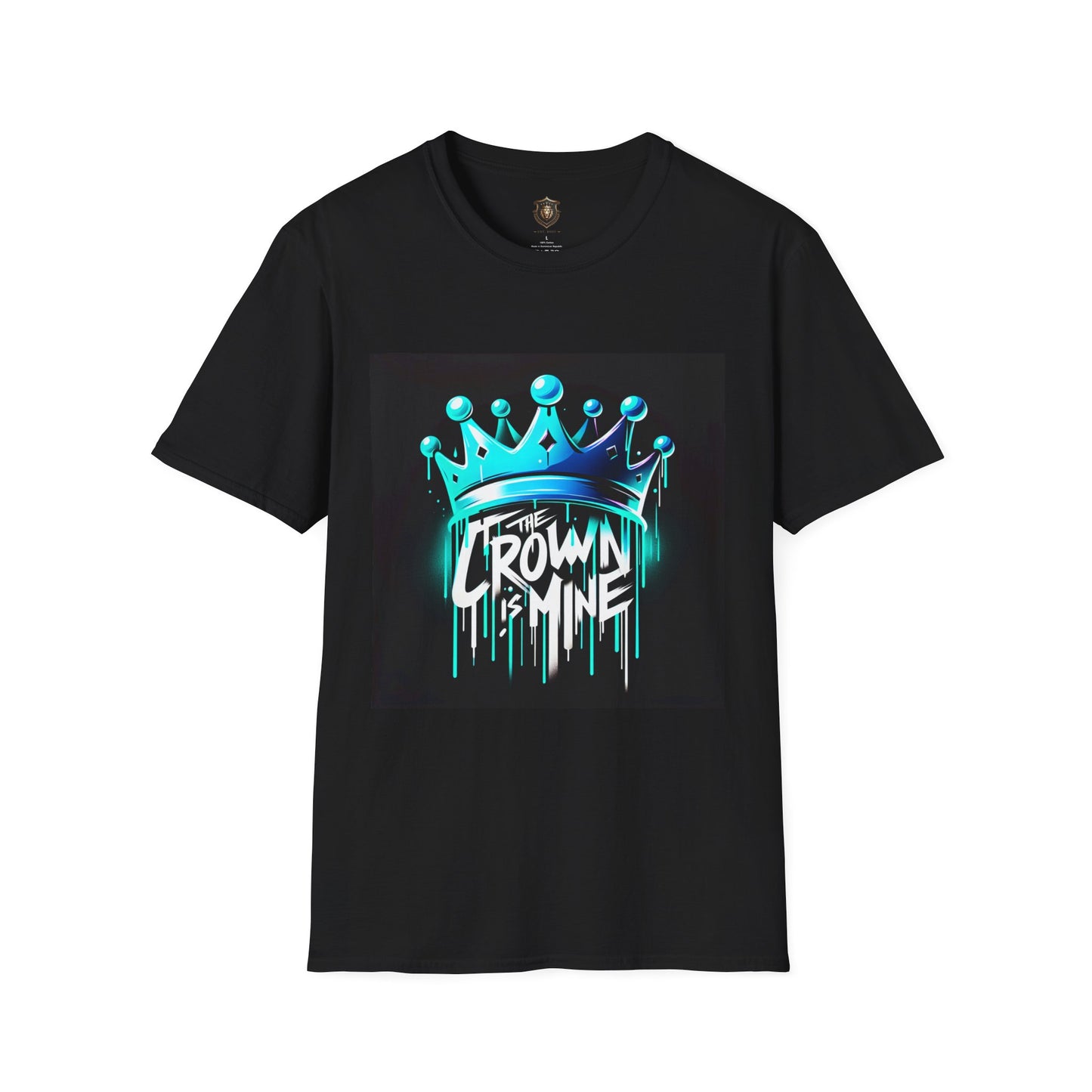 "The Crown Is Mine" T-Shirt – 100% Cotton, Graffiti-Style Icy Blue Crown