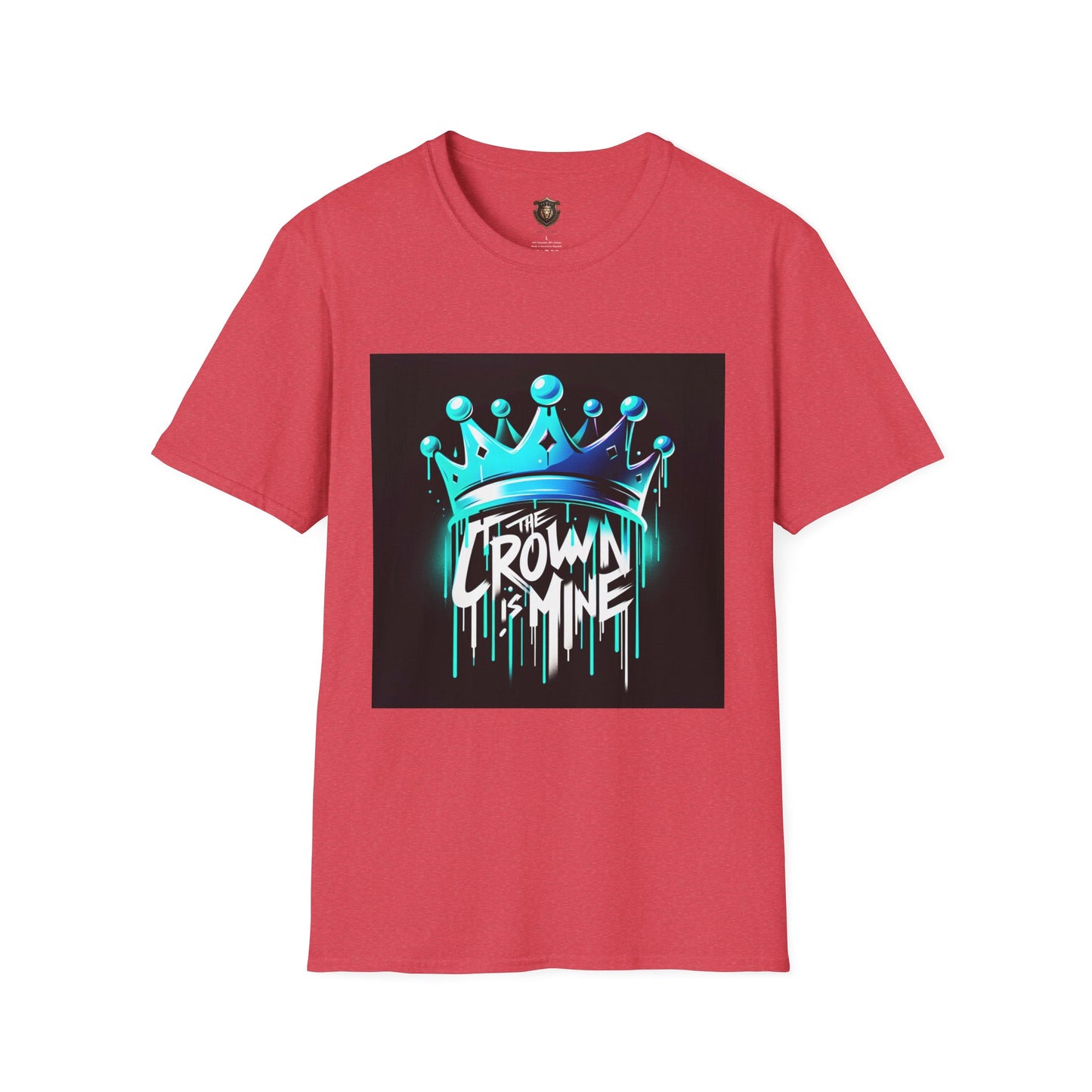 "The Crown Is Mine" T-Shirt – 100% Cotton, Graffiti-Style Icy Blue Crown