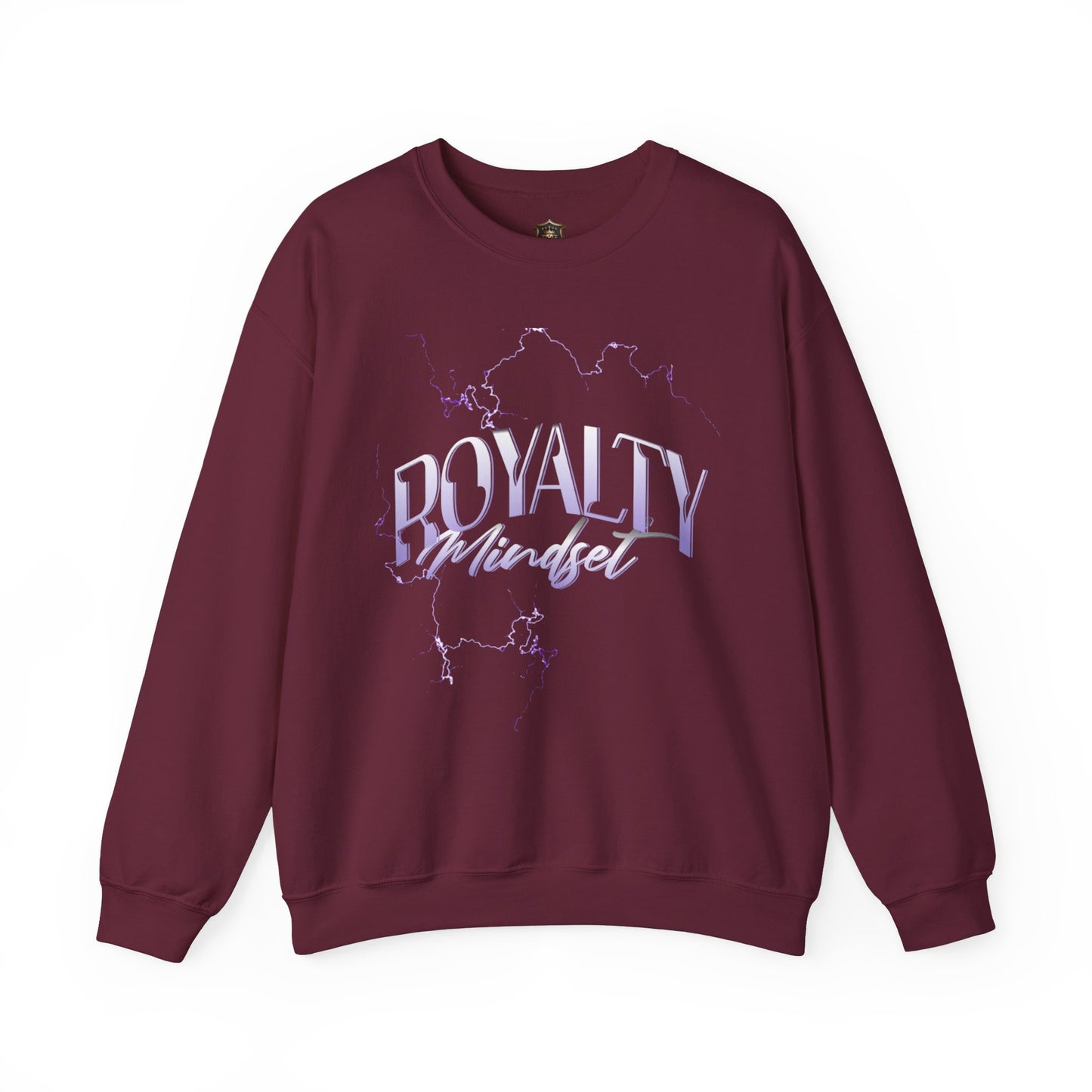 "Royalty Mindset" Crewneck Sweatshirt – Sustainable Cotton, Bold Abstract Design