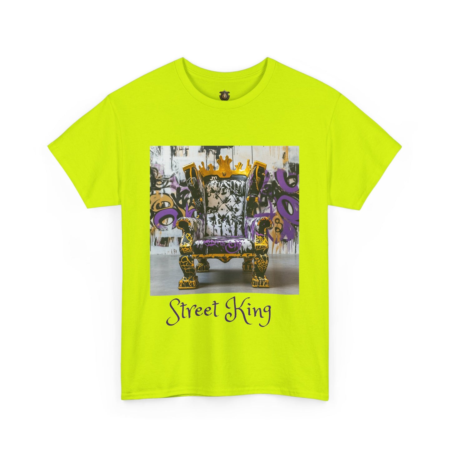 "Street Throne" T-Shirt – 100% Cotton, Graffiti-Inspired Throne Design