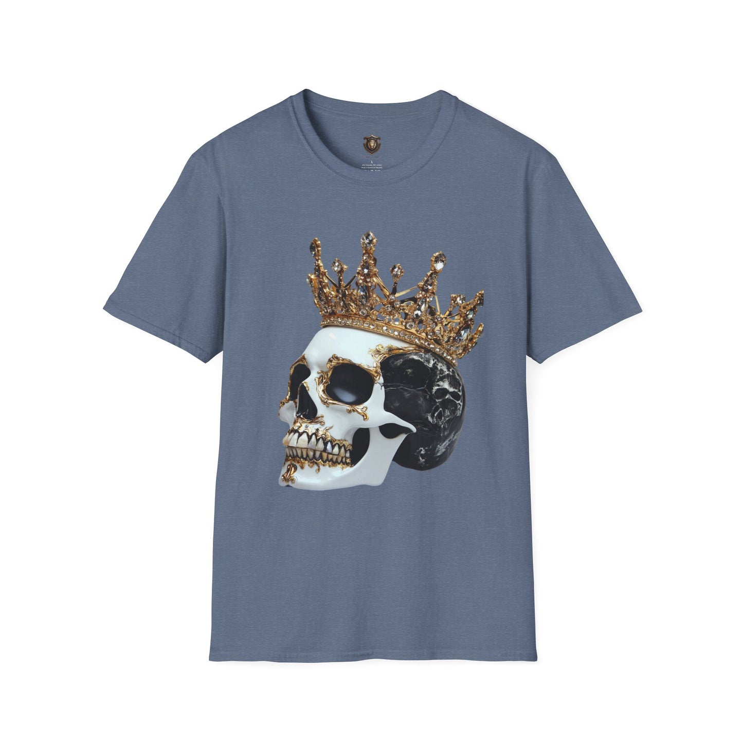 Crowned Skull Graphic T-Shirt - Edgy Style for Halloween and Everyday Wear