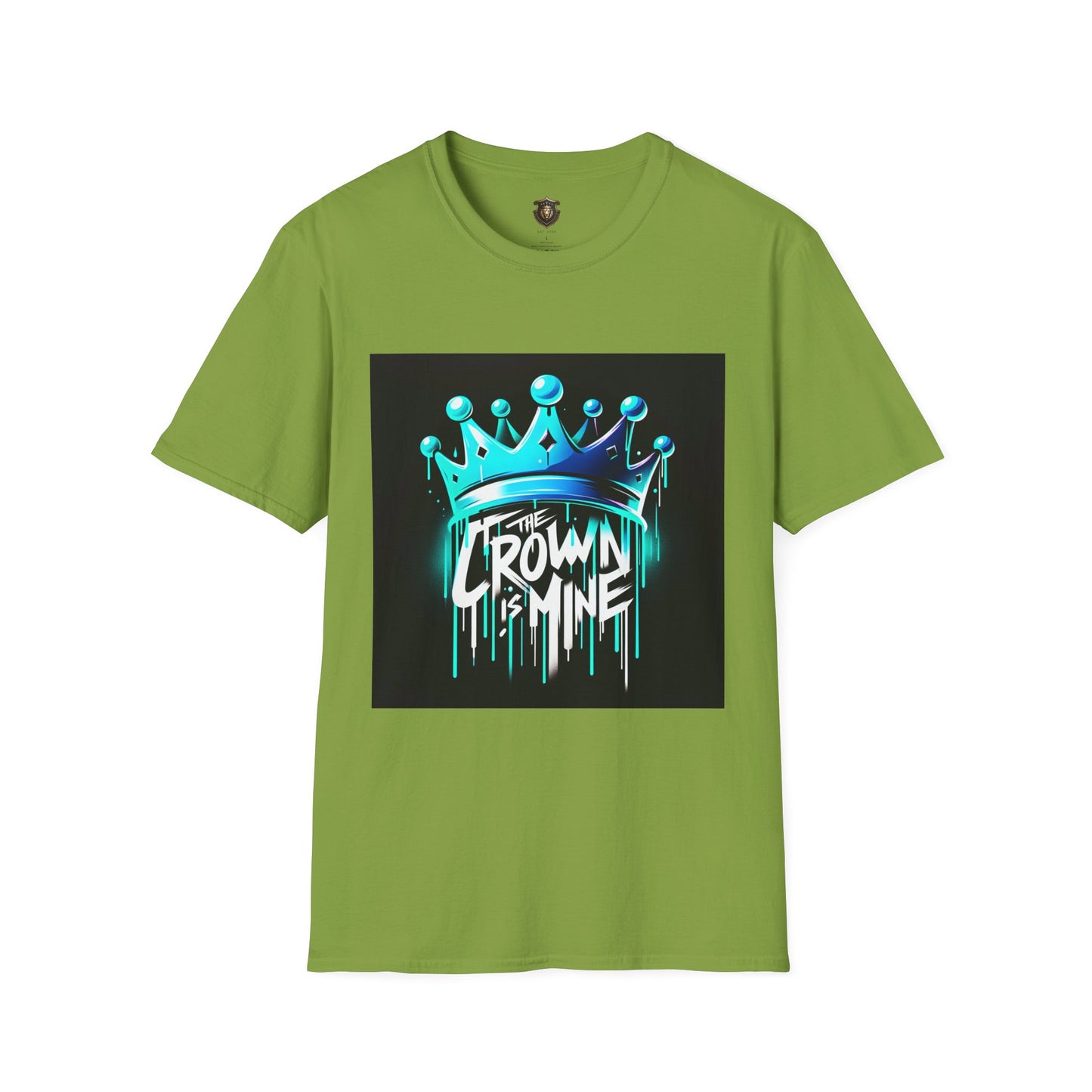 "The Crown Is Mine" T-Shirt – 100% Cotton, Graffiti-Style Icy Blue Crown