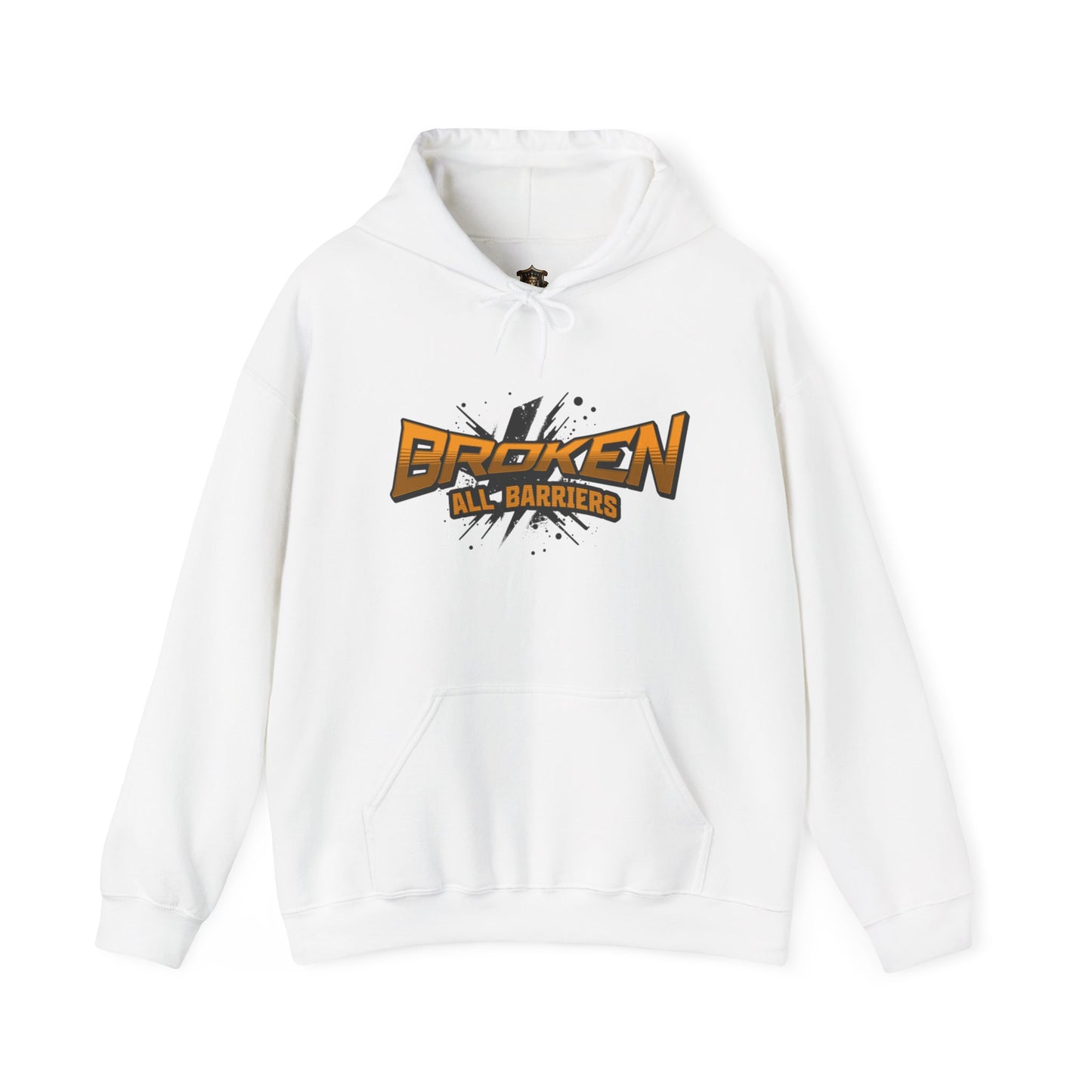 "Broken All Barriers" Hoodie – Bold Broken Wall Graphic & Statement Design