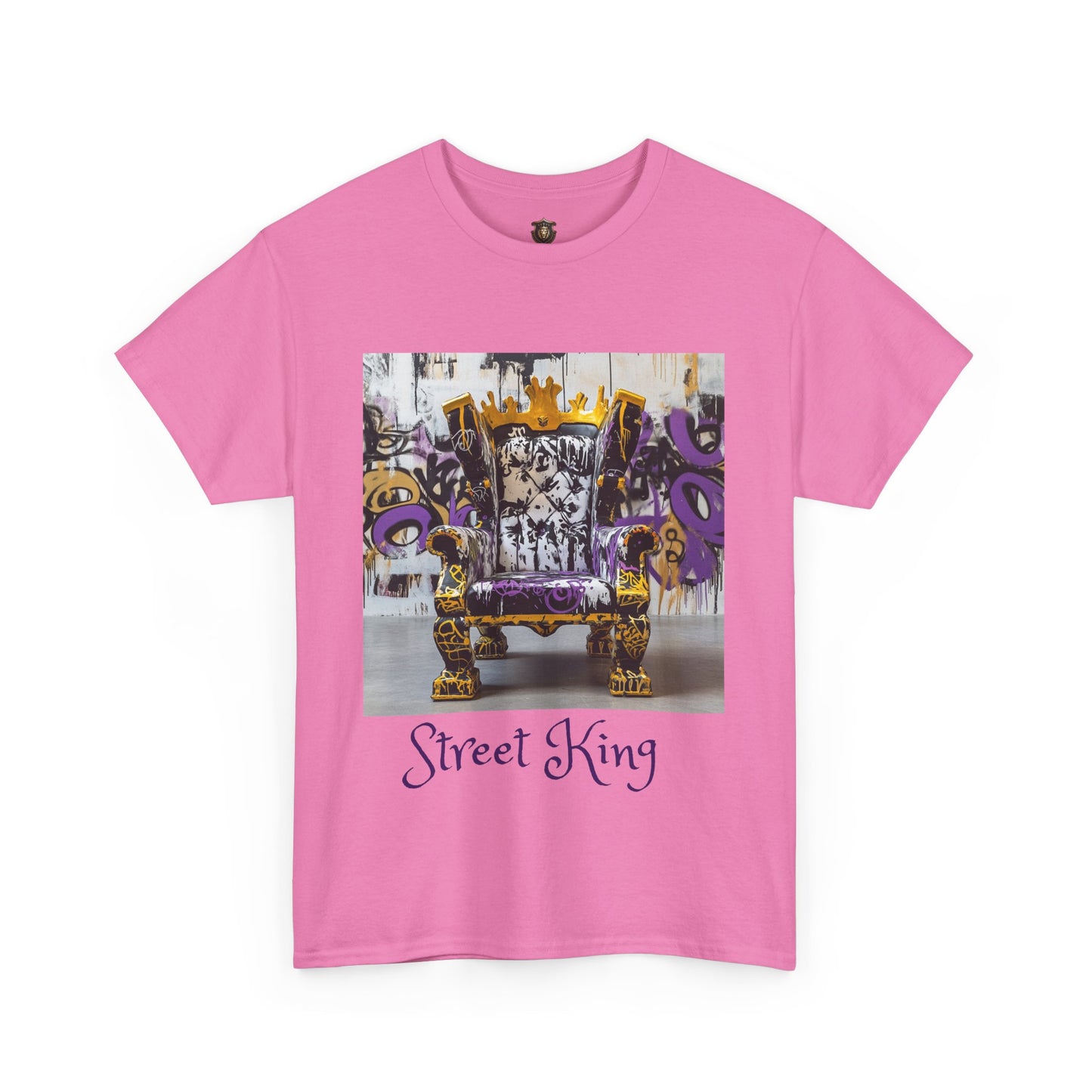 "Street Throne" T-Shirt – 100% Cotton, Graffiti-Inspired Throne Design