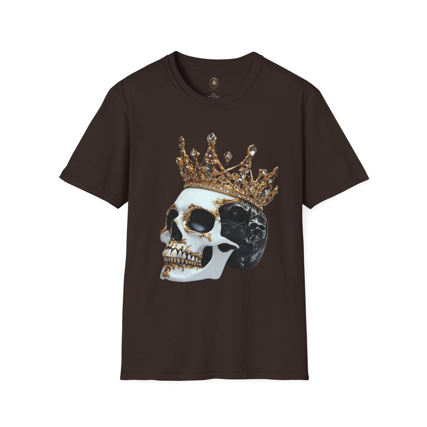 Crowned Skull Graphic T-Shirt - Edgy Style for Halloween and Everyday Wear