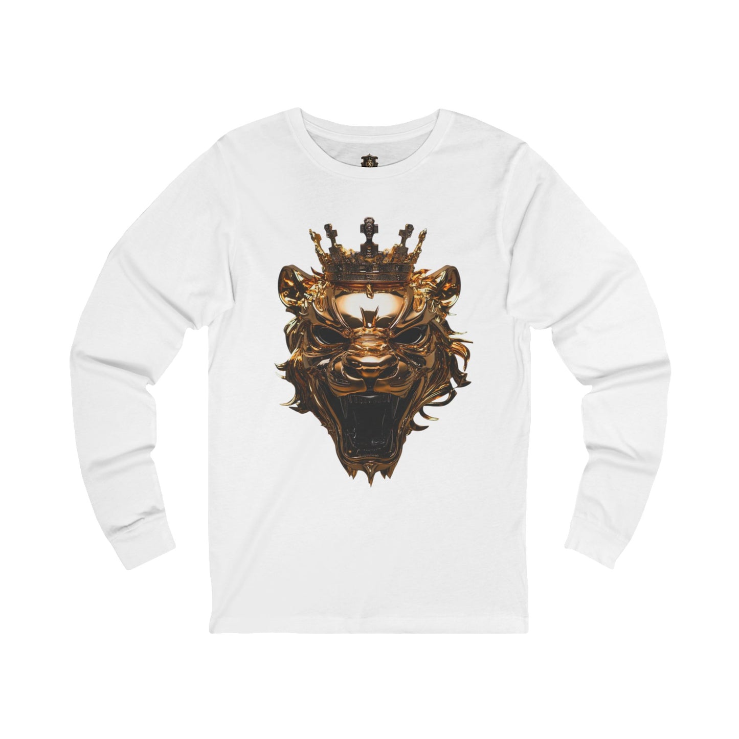 "Roaring Crown" Sweatshirt – Airlume Cotton, Fierce Golden Lion Skull