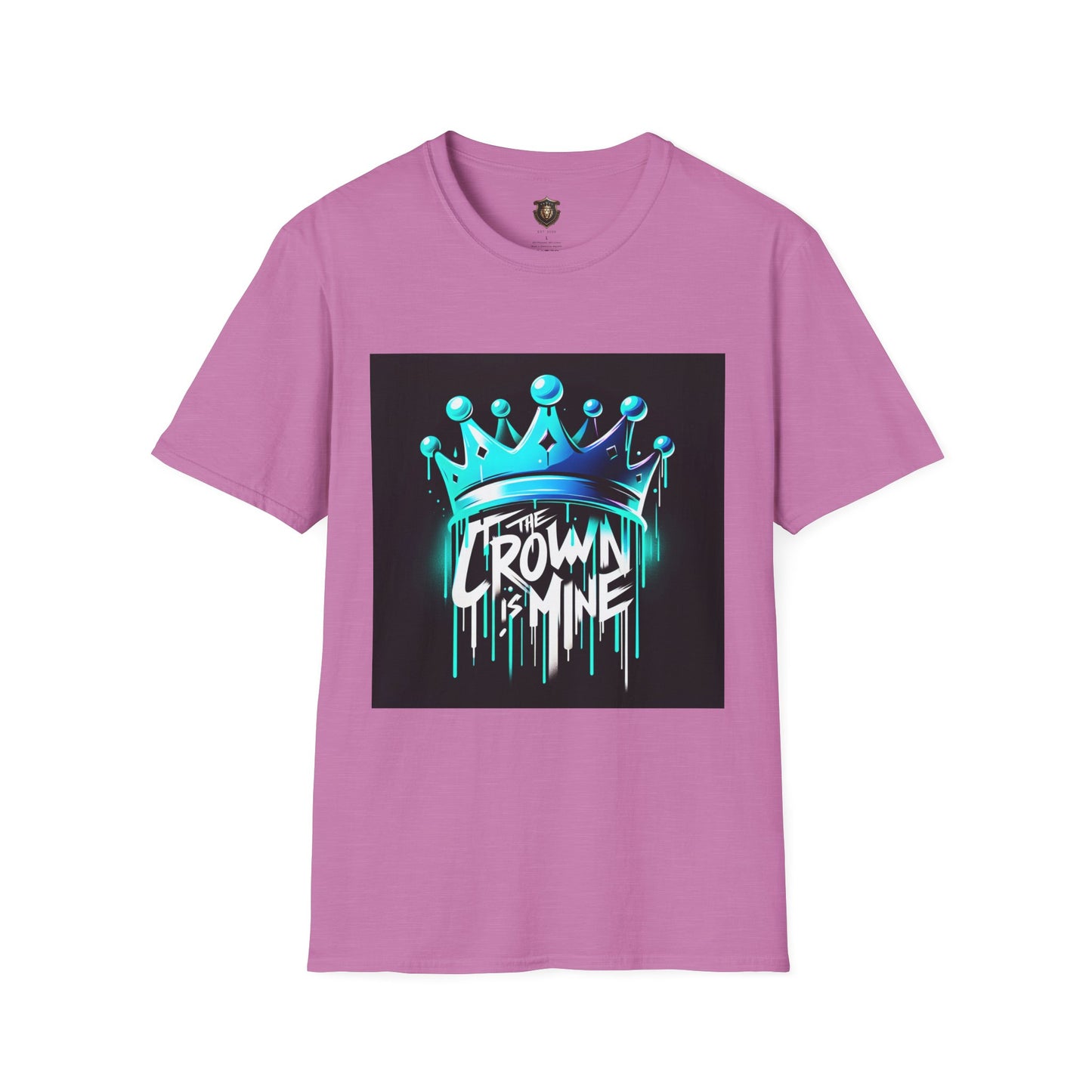 "The Crown Is Mine" T-Shirt – 100% Cotton, Graffiti-Style Icy Blue Crown