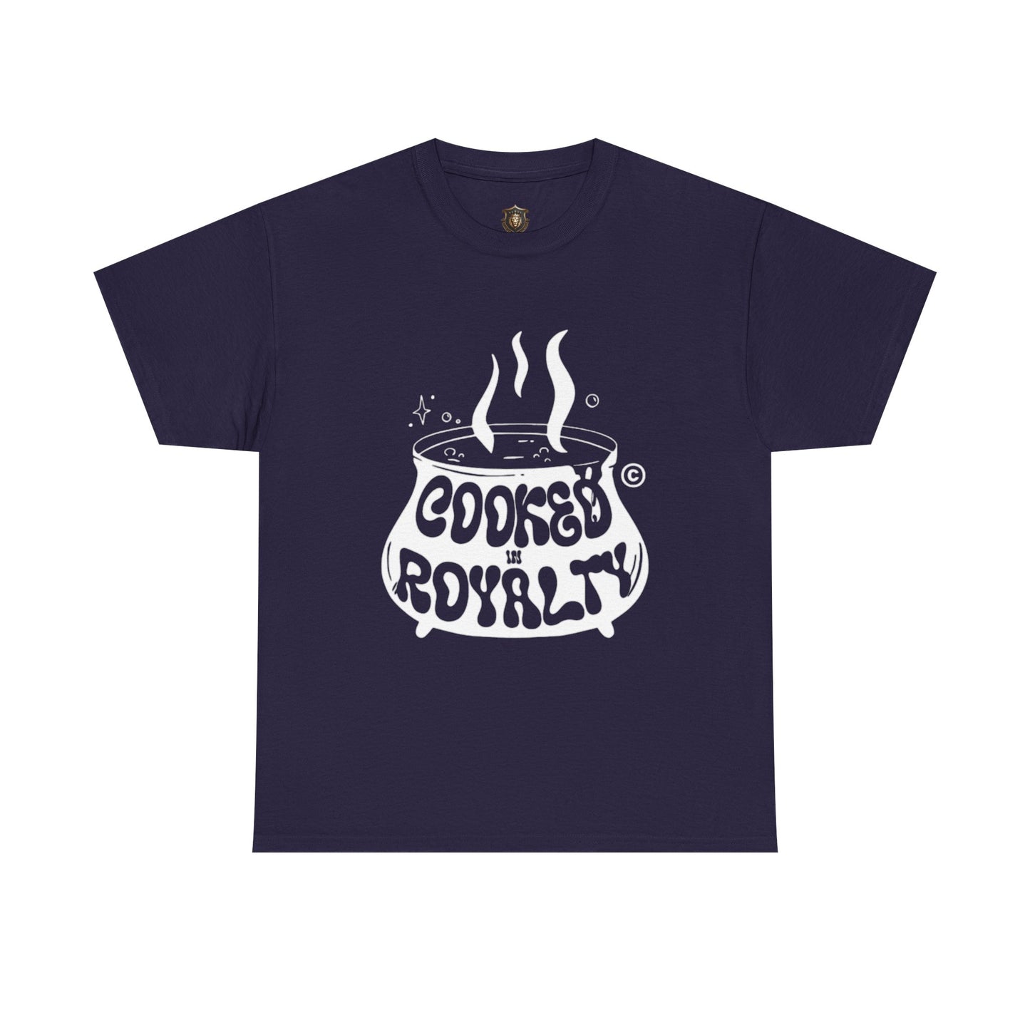 "Cooked in Royalty" T-Shirt – Bold Cooking Pot Graphic & Statement Design