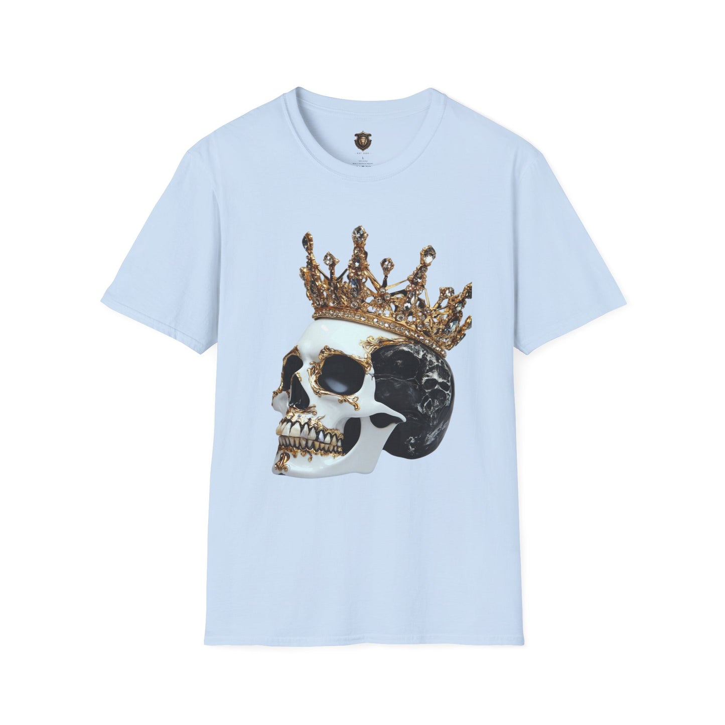 Crowned Skull Graphic T-Shirt - Edgy Style for Halloween and Everyday Wear