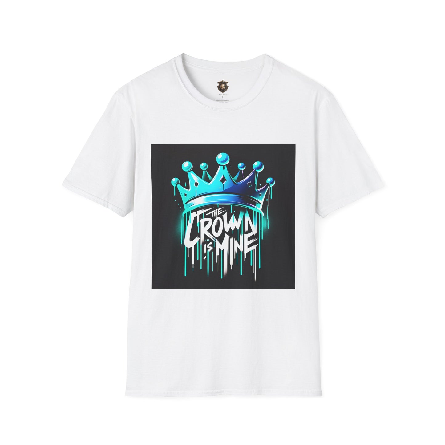 "The Crown Is Mine" T-Shirt – 100% Cotton, Graffiti-Style Icy Blue Crown